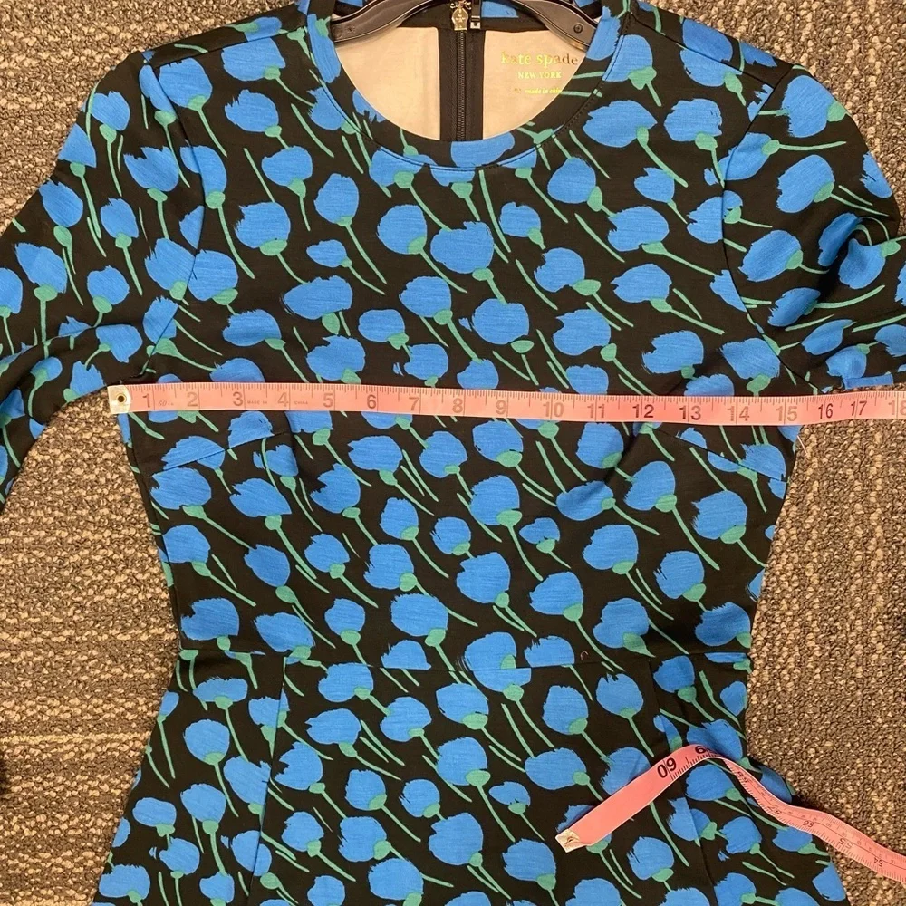 NWOT Kate Spade Seascape Poetic Floral Ponte Bell Sleeve Dress XS